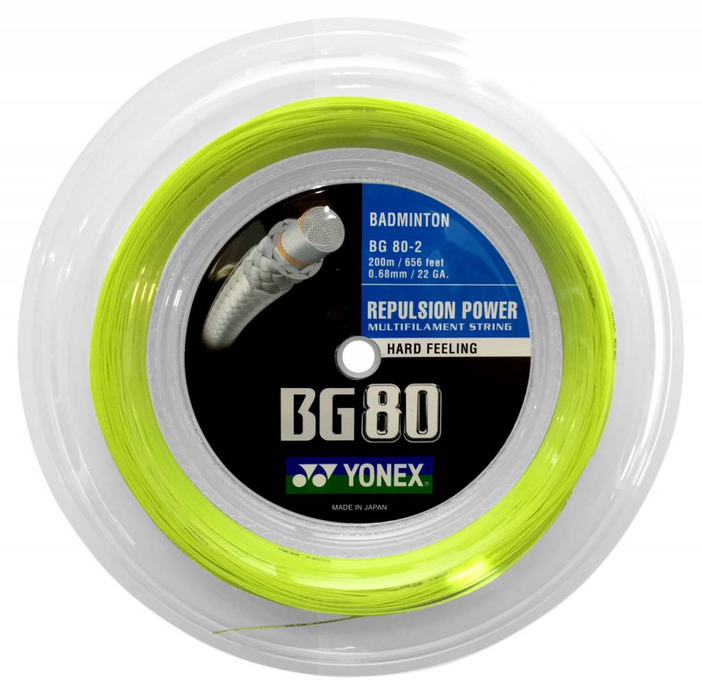 Yonex BG80 Badminton String 200m Reel - Yellow – TRME Sports